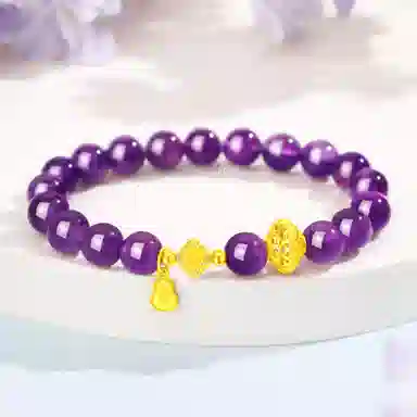 【紫定发财】 老凤祥 紫韵福禄 九紫离火 高级感气质温柔经典百搭 考试上岸国潮时来运转 精美礼盒#好运天然 紫水晶 手串 男女同款情侣款
