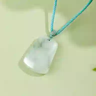 老凤祥 水墨无事牌 新中式简约岁月静好高级百搭日常古风通勤时尚转运国潮 天山翠 项链 女款