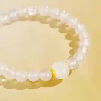 老凤祥 【限量赠·手机贴&金木水火土】五行 新中式温柔简约 上岸水逆退散能量磁场 时来运转净化负能量 约会礼盒天然 白水晶 手串 女款