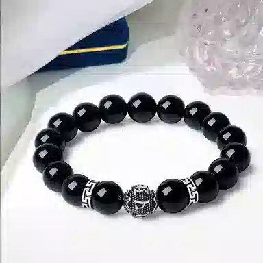 新中式小众气质招财转运六字真言文玩好运贺礼 白玉菩提 时尚手串手饰 男女同款情侣款