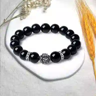 新中式小众气质招财转运六字真言文玩好运贺礼 白玉菩提 时尚手串手饰 男女同款情侣款