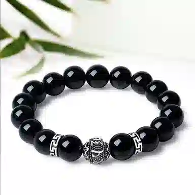 新中式小众气质招财转运六字真言文玩好运贺礼 白玉菩提 时尚手串手饰 男女同款情侣款