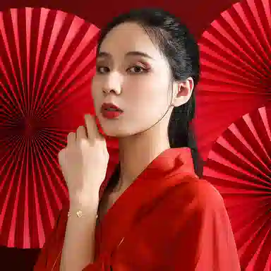 秦福炫 好运莲莲 小众高级感莲花四叶草编织 玉髓 玉石手链 女款