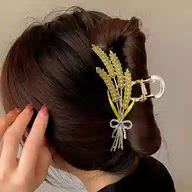 秦福炫 麦穗 大号高级感鲨鱼夹 发夹 女款