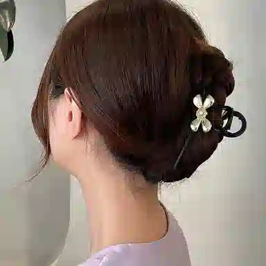 秦福炫 花朵 后脑勺大号高级感 发夹 女款