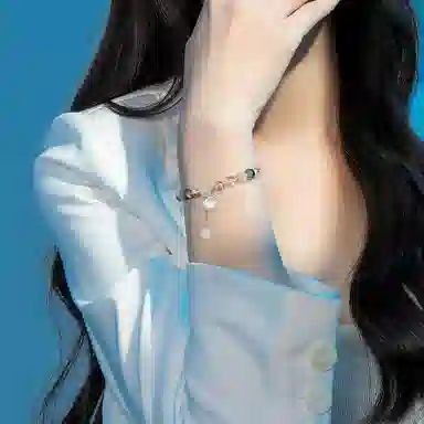 秦福炫 微笑晶珠精致高级感设计 猫眼石 手串 女款 彩色