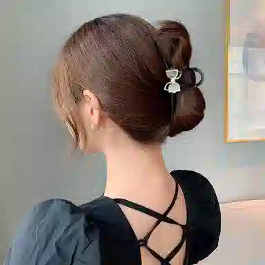 秦福炫 韩系蝴蝶抓夹原创设计造型高级感后脑勺鲨鱼夹 发夹 女款