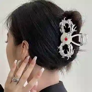 秦福炫 双龙献瑞 潮酷新中式鲨鱼夹后脑勺高级感 发夹 女款