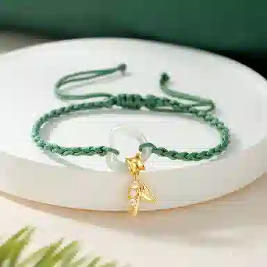 秦福炫 一见倾心首饰新中式手绳 国潮经典复古轻奢小众设计 玉髓 玉石手链 女款 礼盒装