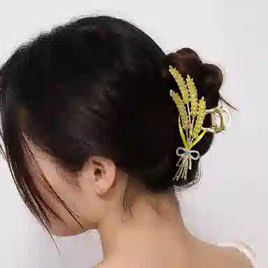 秦福炫 麦穗 大号高级感鲨鱼夹 发夹 女款