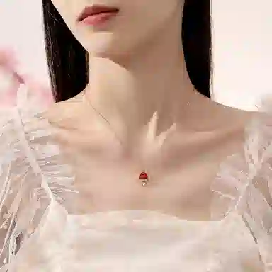 秦福炫 如意祥龙龙年设计小众设计高级感国潮复古锁骨链 玉髓 项链 女款