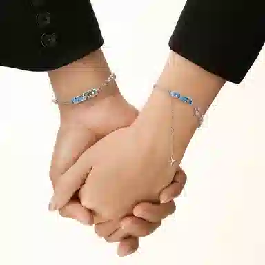 秦福炫 小王子与玫瑰轻奢小众设计感高级 手链 男女同款情侣款 银色 #礼物送女生