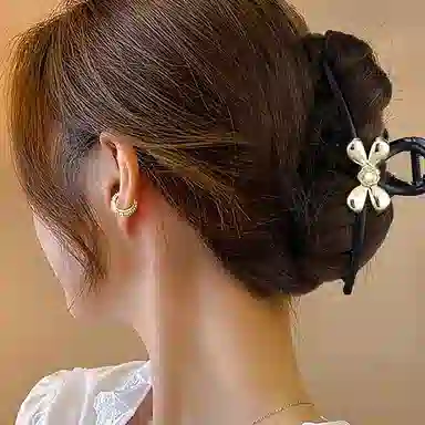 秦福炫 花朵 后脑勺大号高级感 发夹 女款