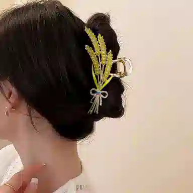 秦福炫 麦穗 大号高级感鲨鱼夹 发夹 女款