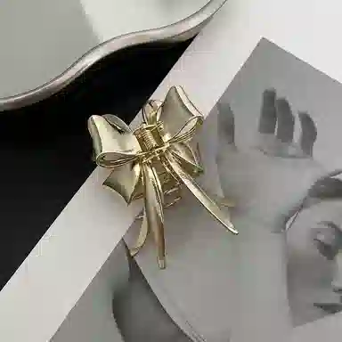 秦福炫 飘带蝴蝶结抓夹冷淡风后脑勺鲨鱼夹女高级感 发夹 女款