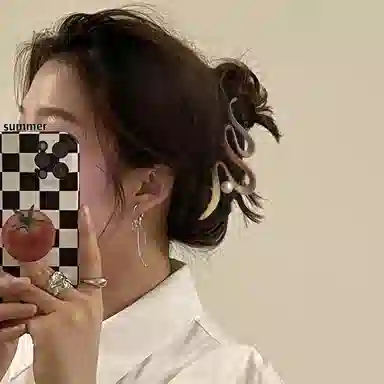 秦福炫 小众设计感渐变色线条抓夹冷淡风鲨鱼夹高级感 发夹 女款