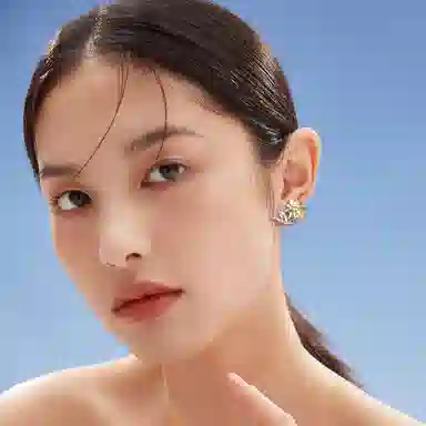 秦福炫 向日葵无耳洞小众独特耳骨夹耳挂气质个性耳饰 铜 耳夹 女款