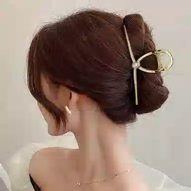 秦福炫 黑色抓夹 后脑勺鲨鱼夹高级感气质大号头饰 发夹 女款