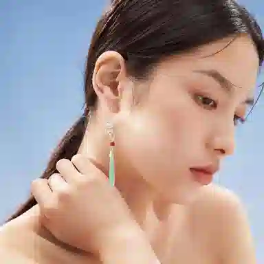秦福炫 新中式民族风流苏古风耳坠耳挂气质旗袍国风耳饰 玛瑙 耳环 女款 节礼 物