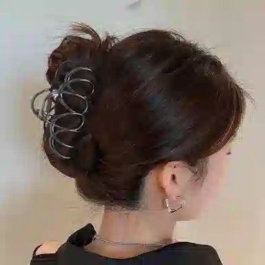 秦福炫 盘头发用的发饰后脑勺金属抓夹大号鲨鱼夹发饰高级感 发夹 女款