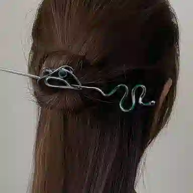 秦福炫 青蛇 高级感新中式盘发古风简约现代清冷感 发簪 女款 银色