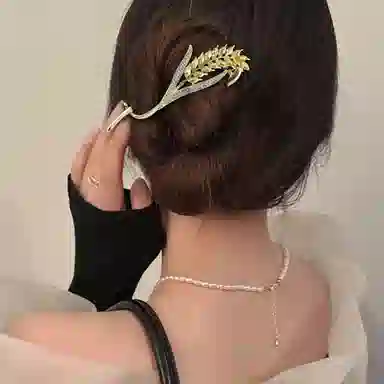 秦福炫 麦穗 高级感 合金 发夹 女款