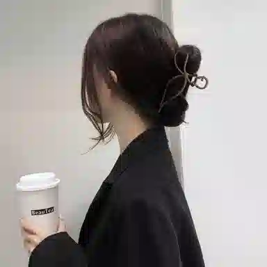 秦福炫 蝴蝶结发饰发量多大号抓夹后脑勺高级感鲨鱼夹发卡头饰 发夹 女款