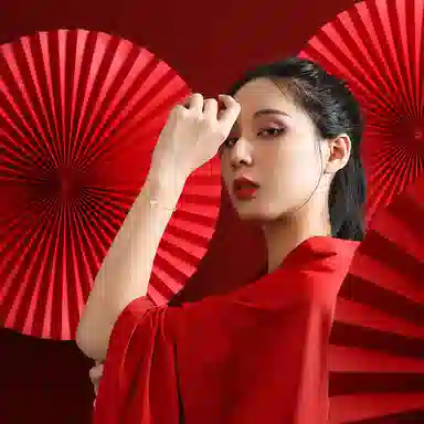 秦福炫 好运莲莲 小众高级感莲花四叶草编织 玉髓 玉石手链 女款