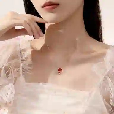 秦福炫 如意祥龙龙年设计小众设计高级感国潮复古锁骨链 玉髓 项链 女款