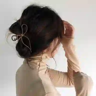 秦福炫 蝴蝶结发饰发量多大号抓夹后脑勺高级感鲨鱼夹发卡头饰 发夹 女款