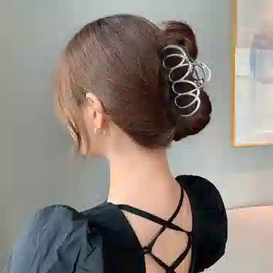 秦福炫 盘头发用的发饰后脑勺金属抓夹大号鲨鱼夹发饰高级感 发夹 女款