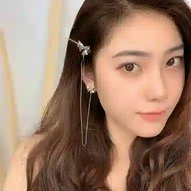 秦福炫 流苏高级感蝴蝶结气质小众轻奢 合金 耳环 女款