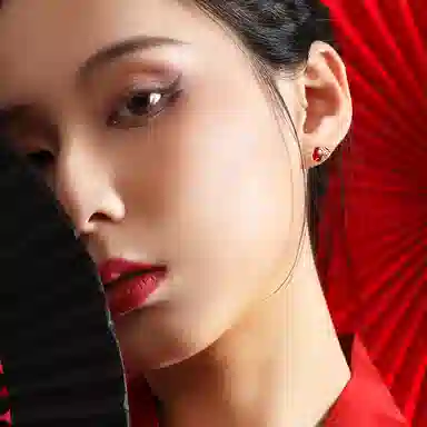 秦福炫 生肖龙玉髓  独特本命年龙年国风小众设计 玉髓 耳钉 女款 礼物