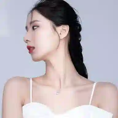 秦福炫 三生有杏 小众设计感锁骨链珍珠款高级吊坠 珍珠 琉璃 项链 女款 银色