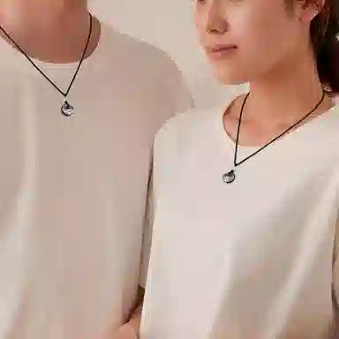 秦福炫 蝠气满满 平安扣黑曜石玉髓 黑绳中国风高级感 黑曜石 项链 男女同款情侣款