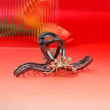 秦福炫 郁金香花朵抓夹 高级感鲨鱼夹大号后脑勺盘发 发夹 女款