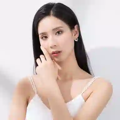 秦福炫 淘气喵喵小众设计感月亮花朵精致高级 耳钉 女款 银色