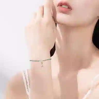 秦福炫 一见倾心首饰新中式手绳 国潮经典复古轻奢小众设计 玉髓 玉石手链 女款 礼盒装