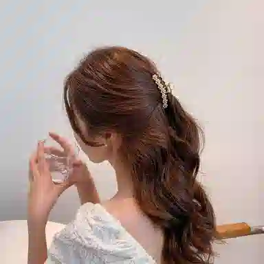 秦福炫 花朵 后脑勺高级感气质鲨鱼夹夹子头饰 发夹 女款