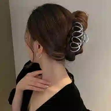 秦福炫 盘头发用的发饰后脑勺金属抓夹大号鲨鱼夹发饰高级感 发夹 女款