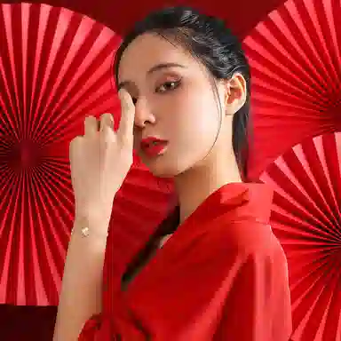 秦福炫 好运莲莲 小众高级感莲花四叶草编织 玉髓 玉石手链 女款