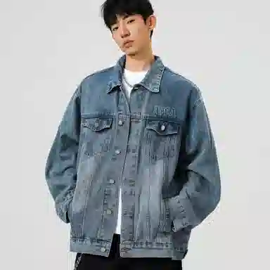 AYEA Vintage Washed Denim Hoodie Jacket
