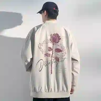 AYEA Rose Print Bomber Jacket