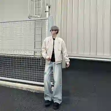 悍戈 美式高街个性潮流百搭宽松飞行员工装长袖外套夹克 男女同款