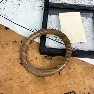 雅谷 宫廷新中式古风旗袍禅意小众复古民族风招财纳福实心简约文艺中式手饰 木 手镯 男女同款情侣款 檀木 礼物 礼盒装