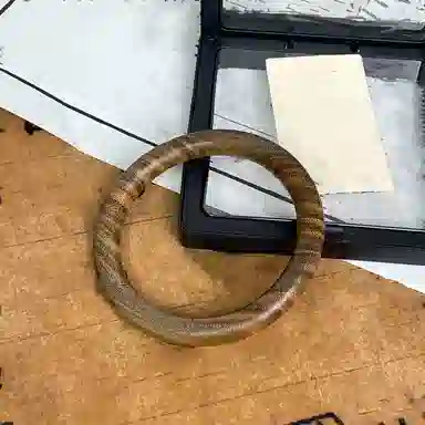 雅谷 宫廷新中式古风旗袍禅意小众复古民族风招财纳福实心简约文艺中式手饰 木 手镯 男女同款情侣款 檀木 礼物 礼盒装