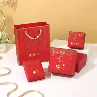 中国黄金 珍·如金 一见钟情 爱意缠绕 足银 戒指 男女同款情侣款 银色 礼盒装
