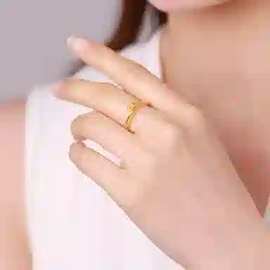 中国黄金 珍·如金 如意乾坤圈爱情紧箍咒 硬金工艺 足金 一口价 黄金戒指 女款