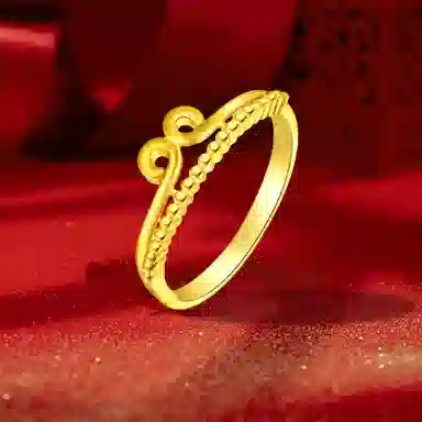 中国黄金 珍·如金 如意乾坤圈爱情紧箍咒 硬金工艺 足金 一口价 黄金戒指 女款