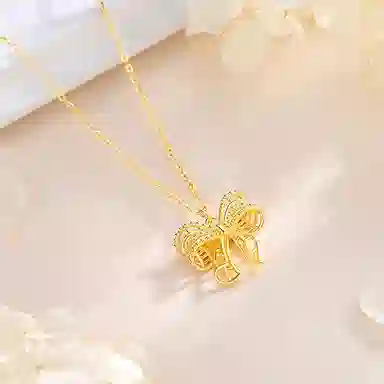 中国黄金 珍·如金 镂空蝴蝶 极简小众设计轻奢高级感 黄金 按克计价 项链 女款
